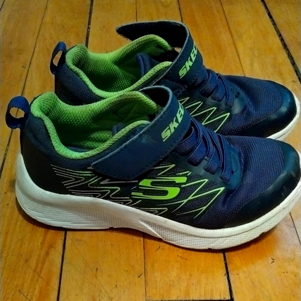 Skechers Kids' Navy and Green Sneakers